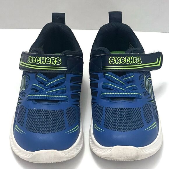 SKECHERS‎ Flex 2.0 Sneakers Toddler Sz 9 Blue Mesh Casual Stretch Athletic Shoes - Picture 4 of 13